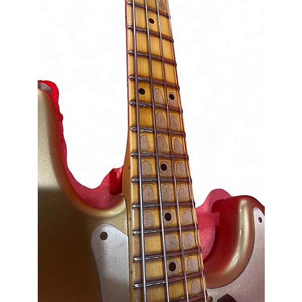 Used Fender F24 LTD P-JAZZ BASS  Aztec Gold Electric Bass Guitar