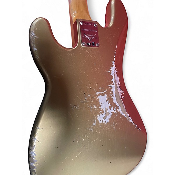 Used Fender F24 LTD P-JAZZ BASS  Aztec Gold Electric Bass Guitar