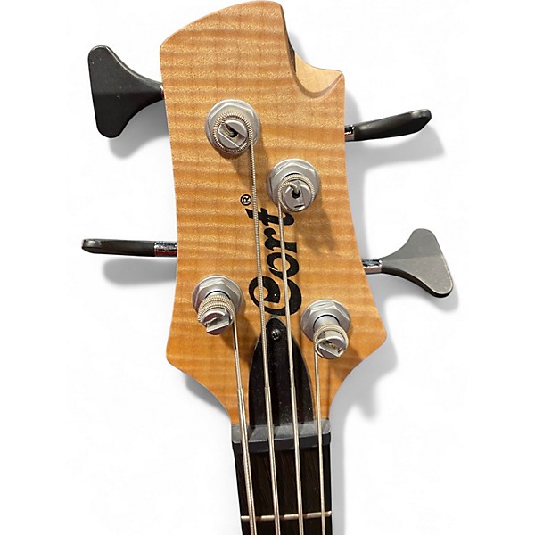 Used Cort A4 Plus FMMH Open Pore Natural Electric Bass Guitar