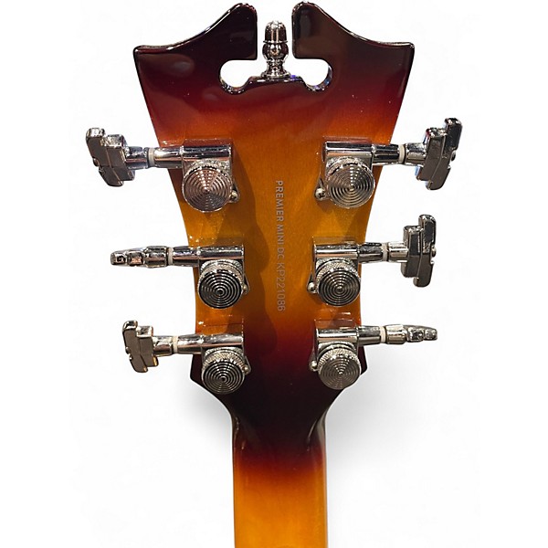 Used D'Angelico Premier Series MINI DC Vintage Sunburst Hollow Body Electric Guitar