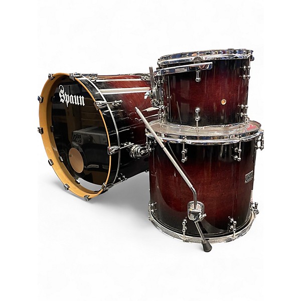 Used Spaun 3 Piece TL Series Red Mocha Burst Drum Kit
