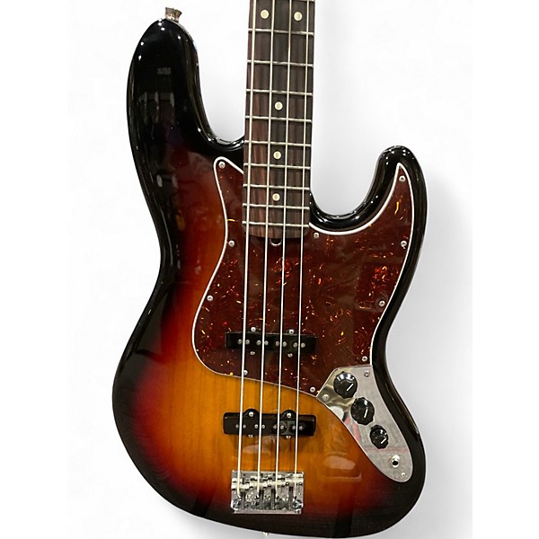 Used 2023 Fender American Professional II Jazz Bass 3 Tone Sunburst Electric Bass Guitar