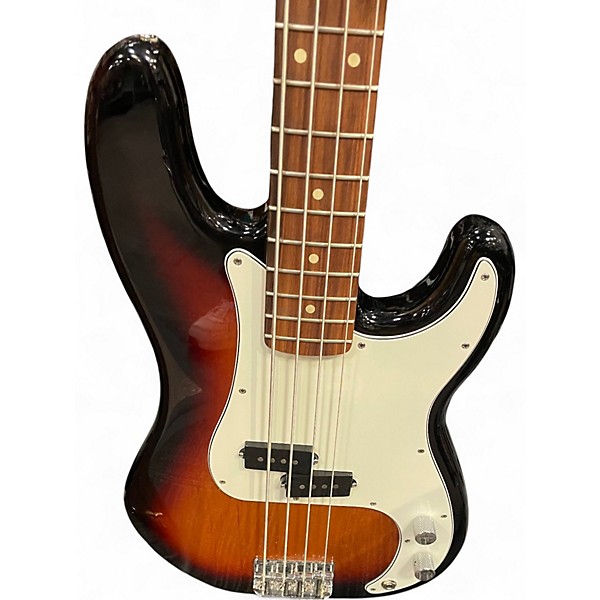 Used Fender Player Precision Bass 2 Tone Sunburst Electric Bass Guitar
