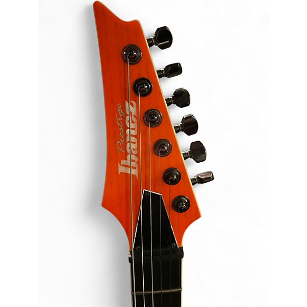 Used Ibanez RGR5221 Transparent Fluorescent Orange Solid Body Electric Guitar