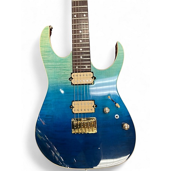 Used Ibanez RG420HPFM Blue Reel Gradation Solid Body Electric Guitar