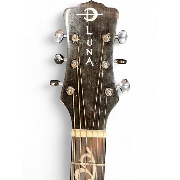 Used Luna Vinyard folk guitar koa Acoustic Electric Guitar