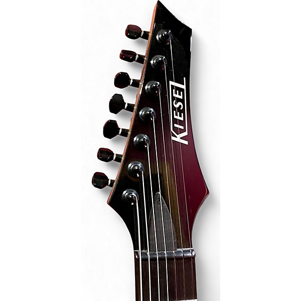 Used Kiesel Aries 7 Trans Aqua/Black Burst Solid Body Electric Guitar