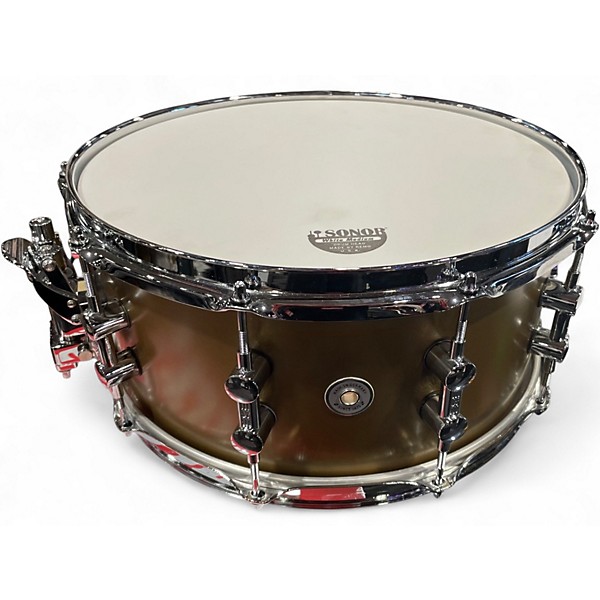 Used SONOR 14in SQ1 Antique Gold Drum