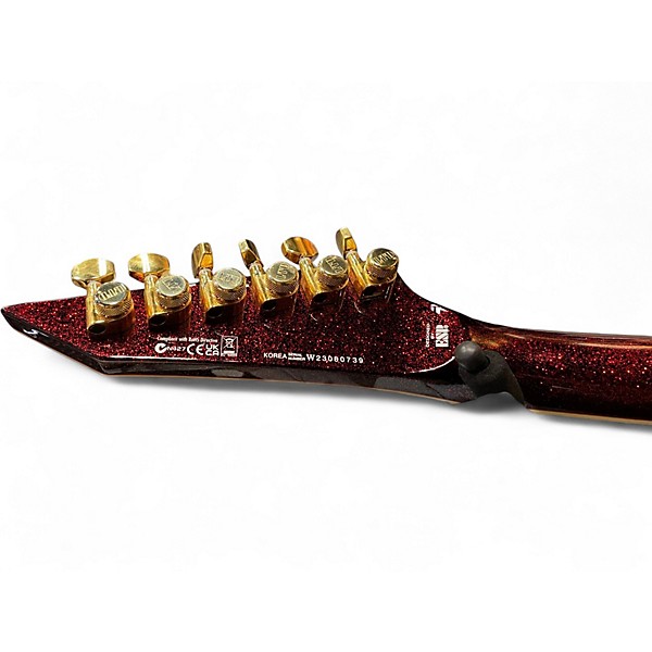 Used ESP LTD KH-V Kirk Hammett Signature RED SPARKLE Solid Body Electric Guitar