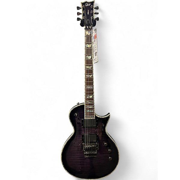 Used ESP LTD EC-1000 SEE THRU PURPLE Solid Body Electric Guitar