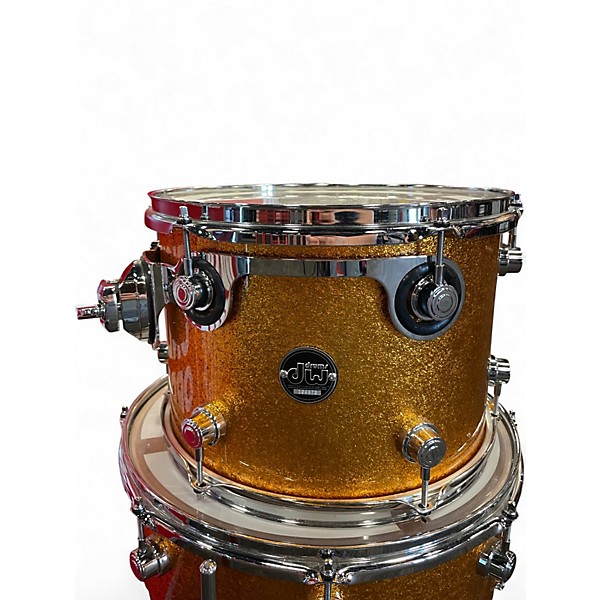 Used DW 3 Piece Performance Series GOLD SPARKLE Drum Kit