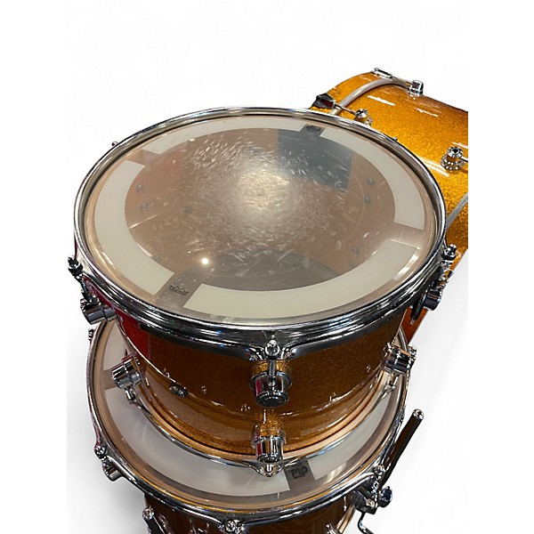 Used DW 3 Piece Performance Series GOLD SPARKLE Drum Kit