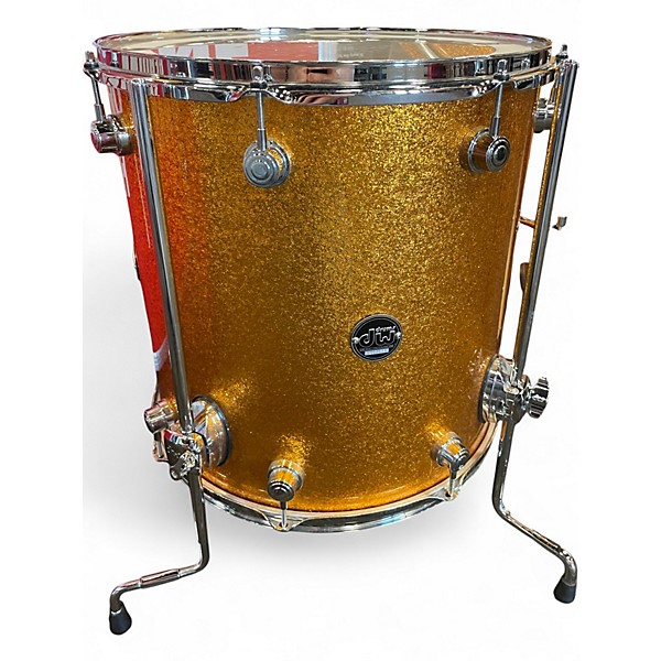 Used DW 3 Piece Performance Series GOLD SPARKLE Drum Kit