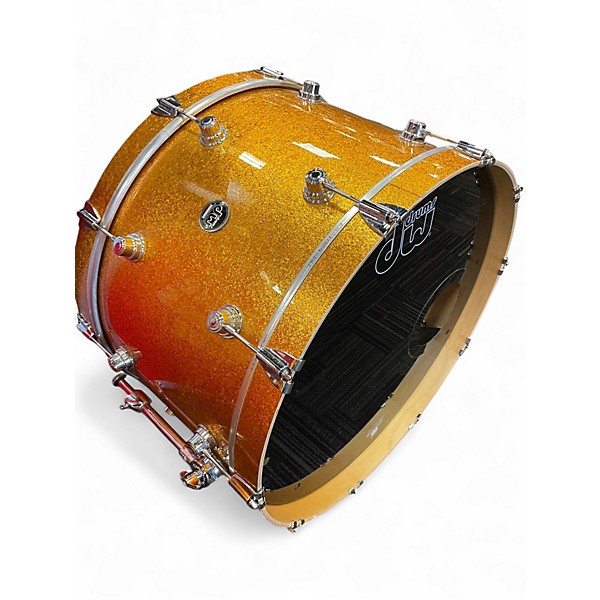 Used DW 3 Piece Performance Series GOLD SPARKLE Drum Kit