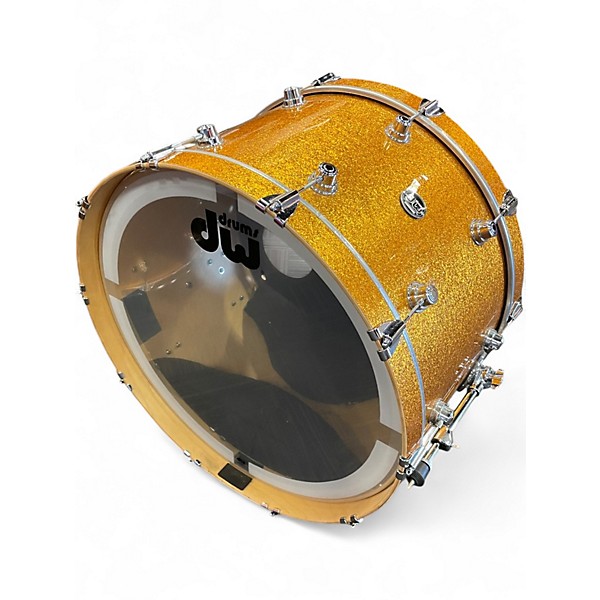 Used DW 3 Piece Performance Series GOLD SPARKLE Drum Kit