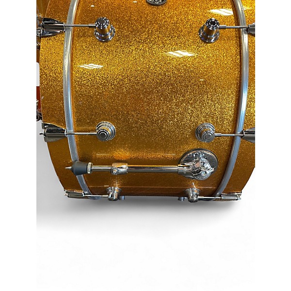 Used DW 3 Piece Performance Series GOLD SPARKLE Drum Kit