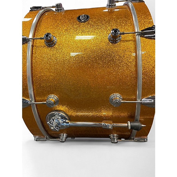 Used DW 3 Piece Performance Series GOLD SPARKLE Drum Kit