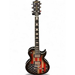 Used Leo Jaymz SINGLE CUT AMERICAN FLAG Solid Body Electric Guitar