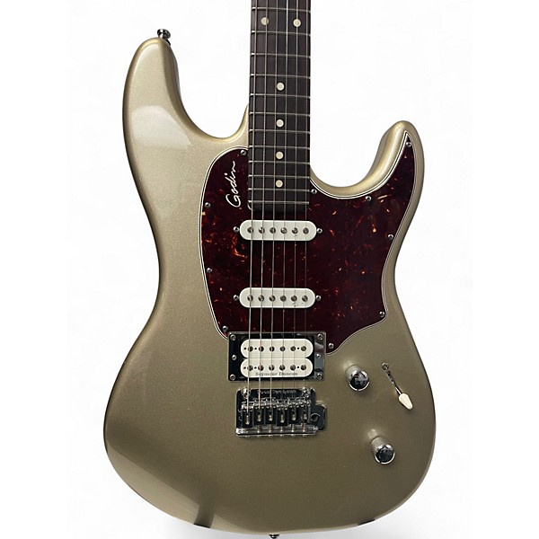 Used Godin Session LTD Classic Silver Gold Solid Body Electric Guitar