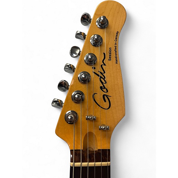 Used Godin Session LTD Classic Silver Gold Solid Body Electric Guitar