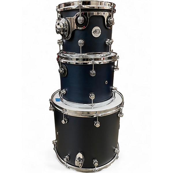 Used DW 4 Piece Design Series 4-Piece Shell Pack Satin Sage Metallic Drum Kit