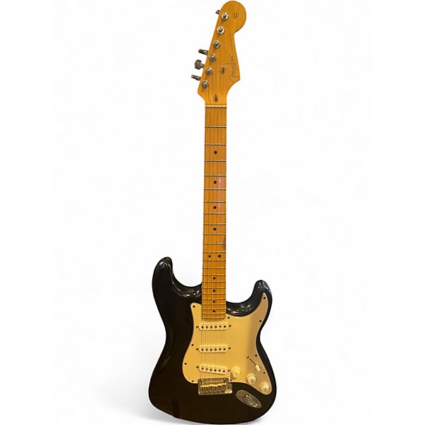 Used Fender American Standard Stratocaster Black Solid Body Electric Guitar