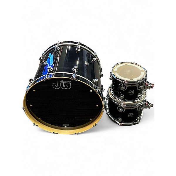 Used DW 3 Piece Performance Series Black Drum Kit