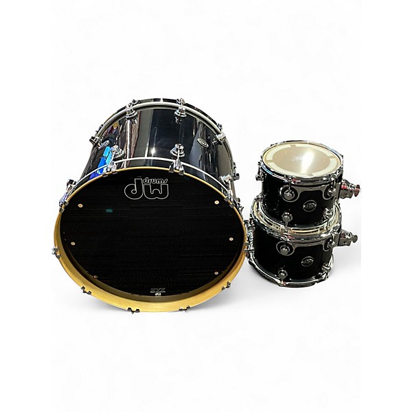 Used DW 3 Piece Performance Series Black Drum Kit