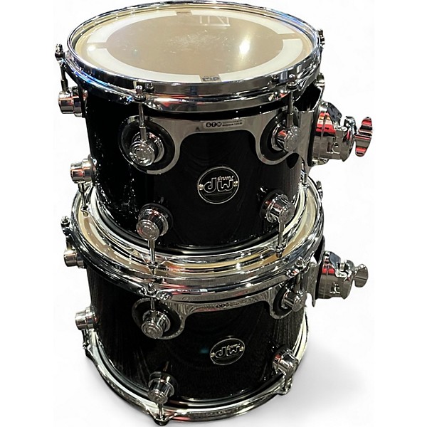 Used DW 3 Piece Performance Series Black Drum Kit