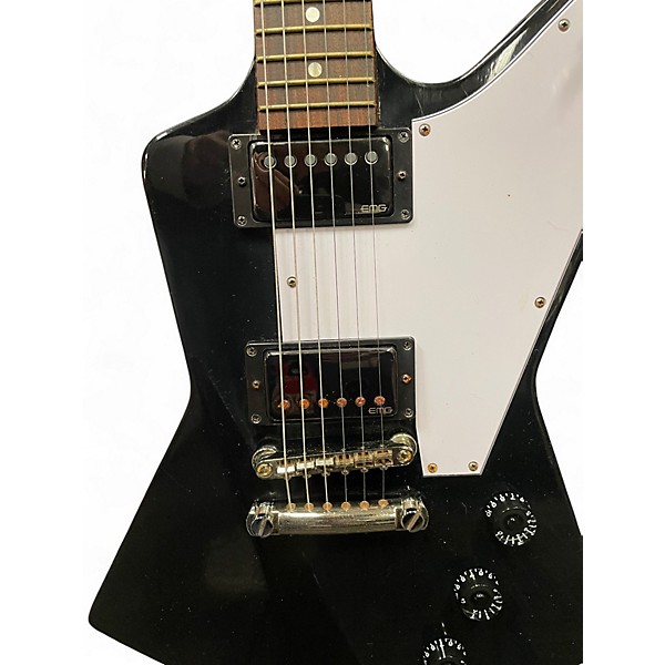 Used 2017 Gibson MODDED Explorer Black Solid Body Electric Guitar