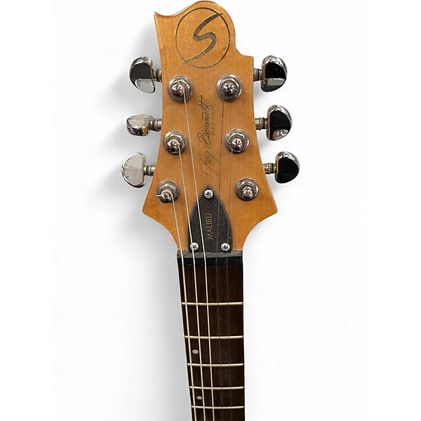 Used Greg Bennett Design by Samick MALIBU Black and White Solid Body Electric Guitar