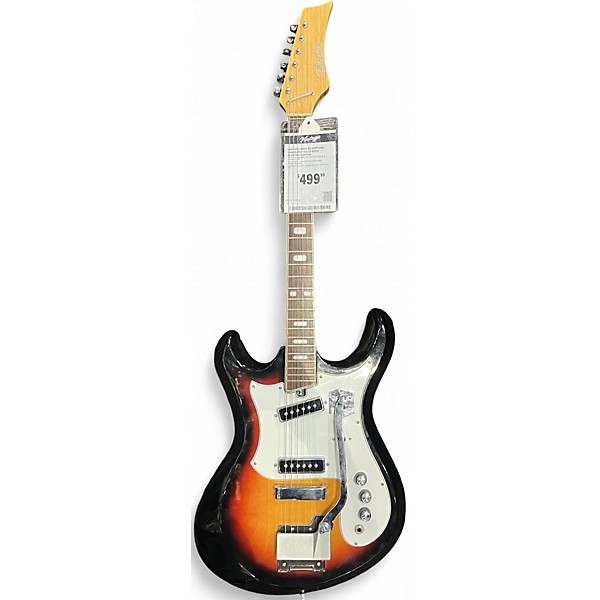 Vintage 1960s Silvertone 1440 BURST Solid Body Electric Guitar