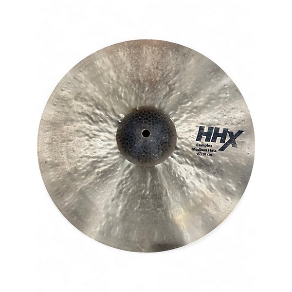 Used SABIAN 15in HHX COMPLEX MEDIUM HATS PAIR Cymbal