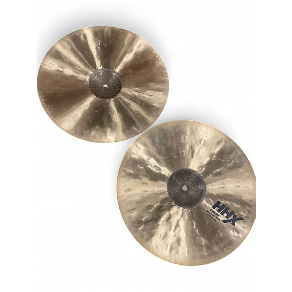 Used SABIAN 15in HHX COMPLEX MEDIUM HATS PAIR Cymbal