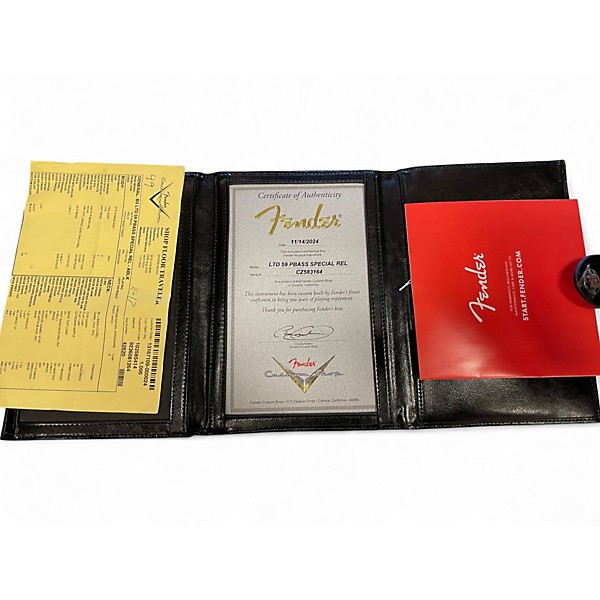 Used 2024 Fender Custom Shop LTD 59 P Bass Black Relic Electric Bass Guitar