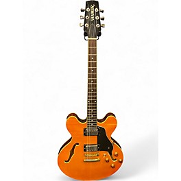 Used Hamer Echotone FM Trans Amber Hollow Body Electric Guitar