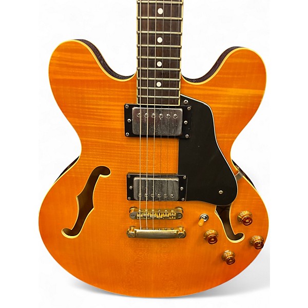 Used Hamer Echotone FM Trans Amber Hollow Body Electric Guitar