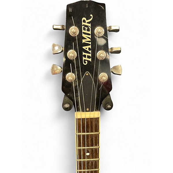 Used Hamer Echotone FM Trans Amber Hollow Body Electric Guitar