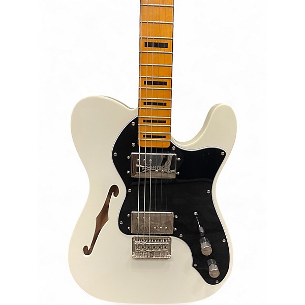 Used Squier Classic Vibe 70s Thinline Telecaster Olympic White Hollow Body Electric Guitar