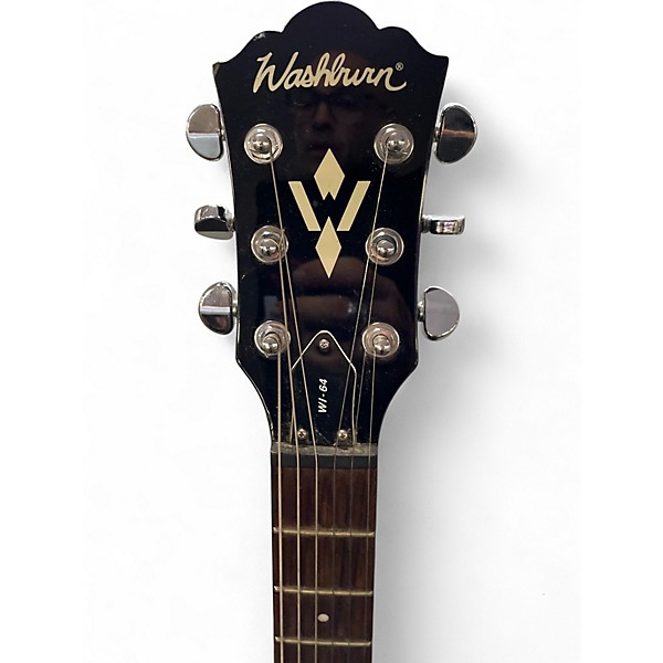 Used Washburn WI64 Black Solid Body Electric Guitar