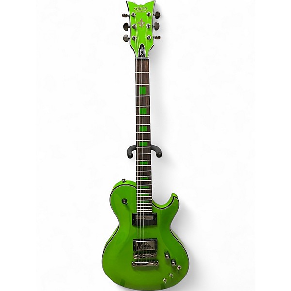 Used Schecter Guitar Research SOLO 6 KENNY HICKEY Slime Green Baritone Guitars