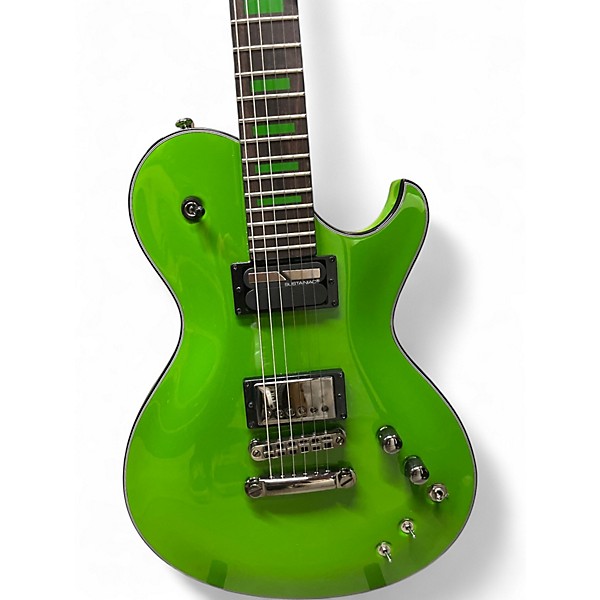 Used Schecter Guitar Research SOLO 6 KENNY HICKEY Slime Green Baritone Guitars