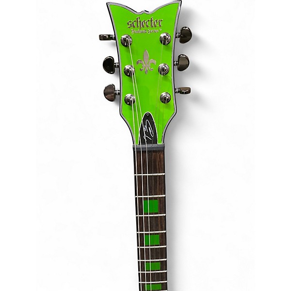 Used Schecter Guitar Research SOLO 6 KENNY HICKEY Slime Green Baritone Guitars