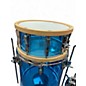 Used 2016 Ludwig 6 Piece Vistalite Blue Drum Kit