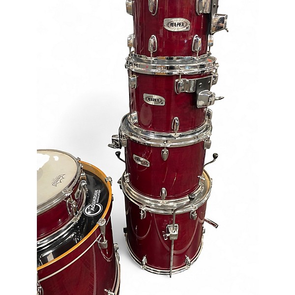 Used Mapex 6 Piece M SERIES CHERRY RED Drum Kit