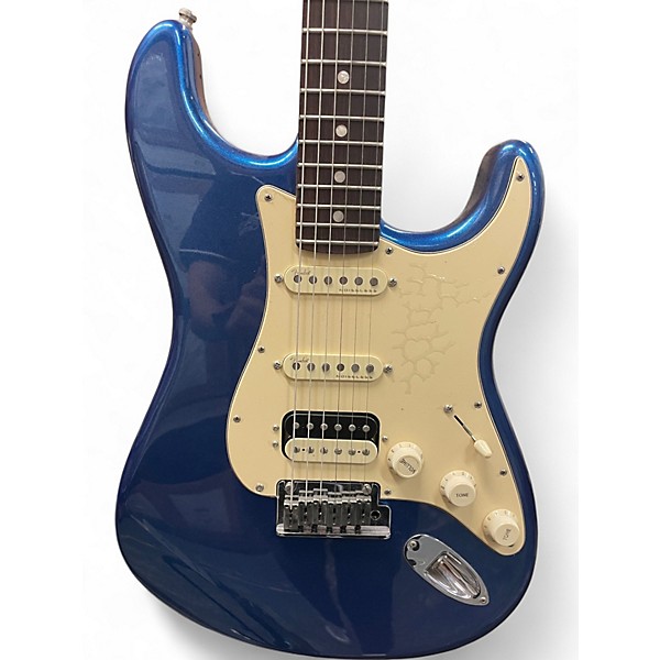 Used 2021 Fender American Ultra Stratocaster HSS Cobra Blue Solid Body Electric Guitar