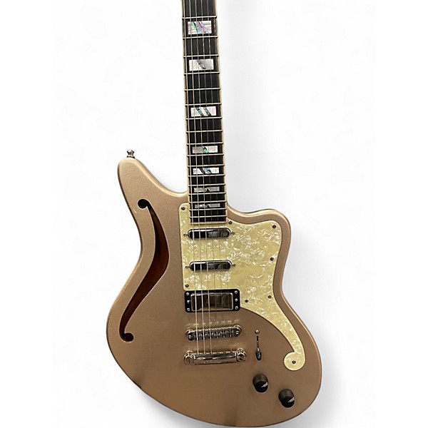 Used D'Angelico Deluxe Bedford SH Desert Gold Hollow Body Electric Guitar