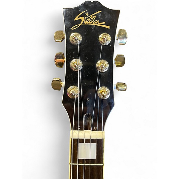 Used Stellar Mercury 4 Figured Burst Hollow Body Electric Guitar