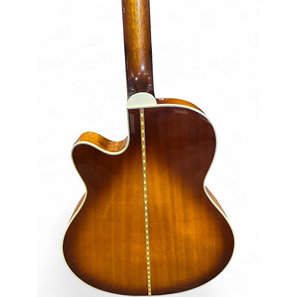 Used Stellar Mercury 4 Figured Burst Hollow Body Electric Guitar