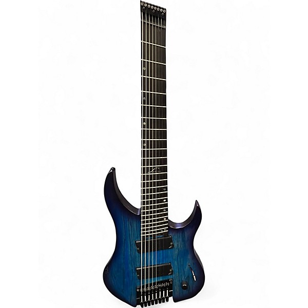 Used Legator Ghost Overdrive 8 Multi Scale Blue Solid Body Electric Guitar